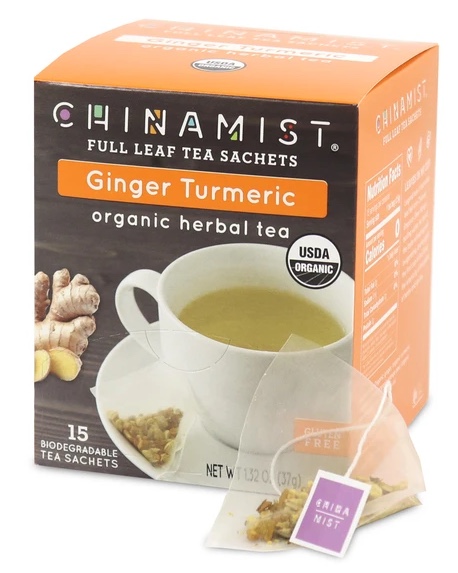 Ginger Turmeric Organic Herbal Full Leaf Tea Sachet (15-ct.) Ginger Turmeric Organic Herbal Full Leaf Tea Sachet (15-ct.)